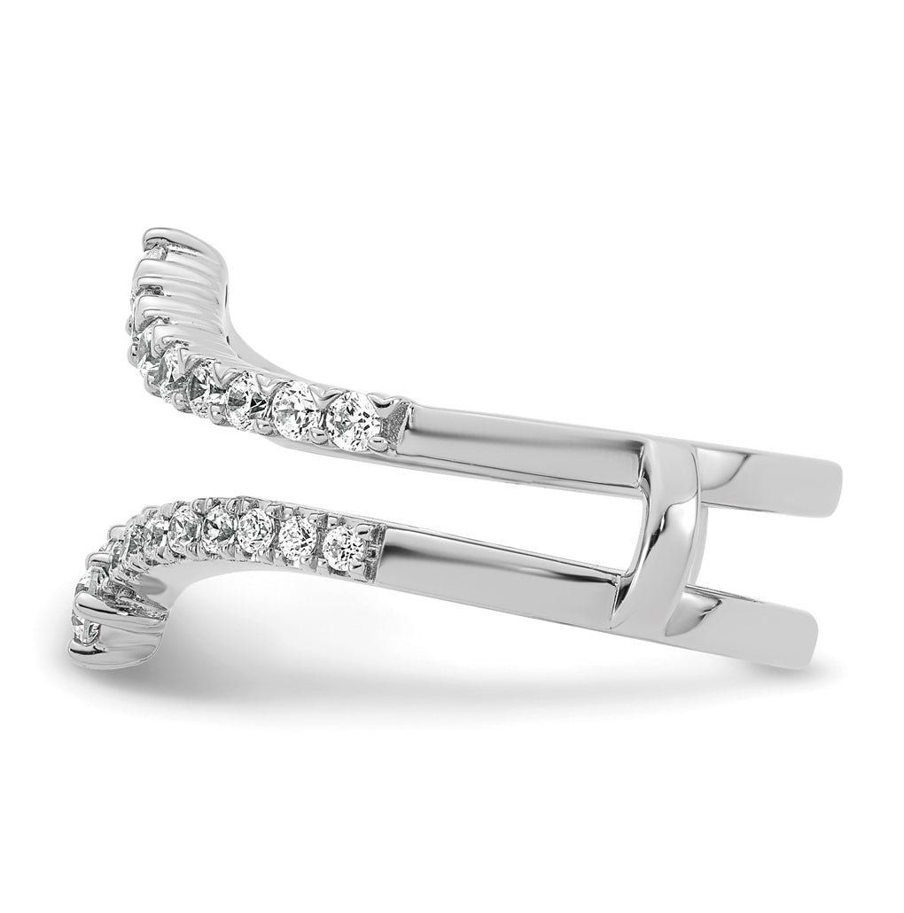14k White Gold Complete Diamond Ring Guard