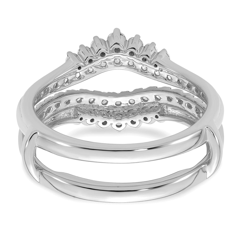 14K Yellow Or White Gold Complete Diamond Ring Guard