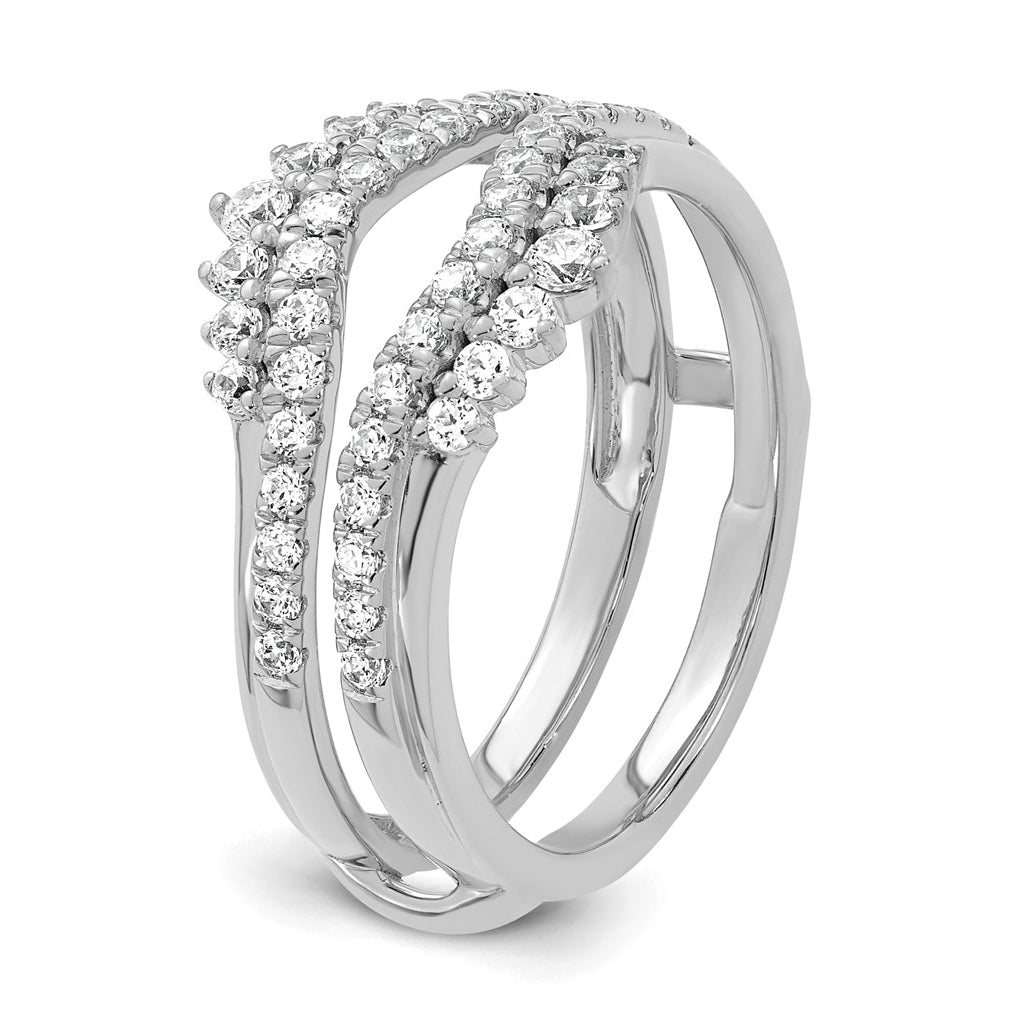 14K Yellow Or White Gold Complete Diamond Ring Guard