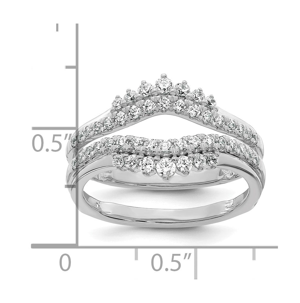 14K Yellow Or White Gold Complete Diamond Ring Guard