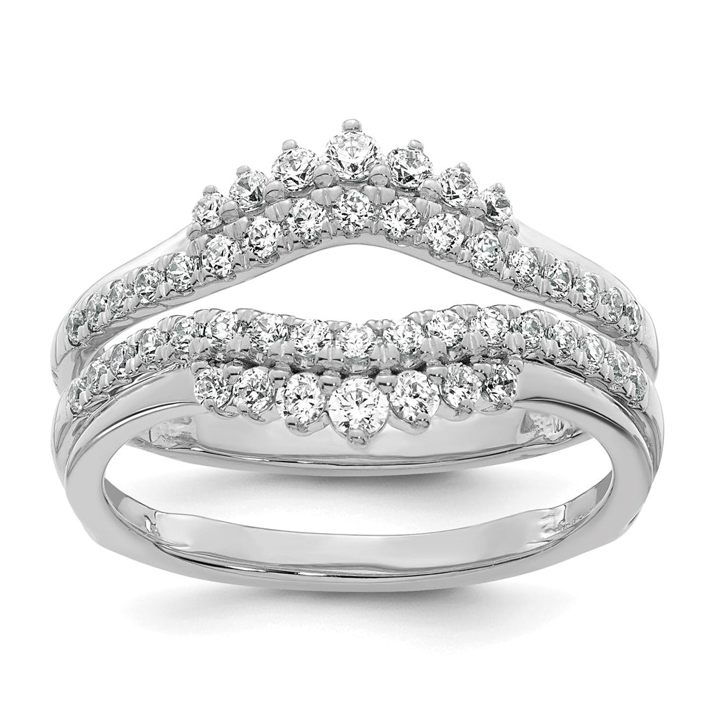 14K Yellow Or White Gold Complete Diamond Ring Guard