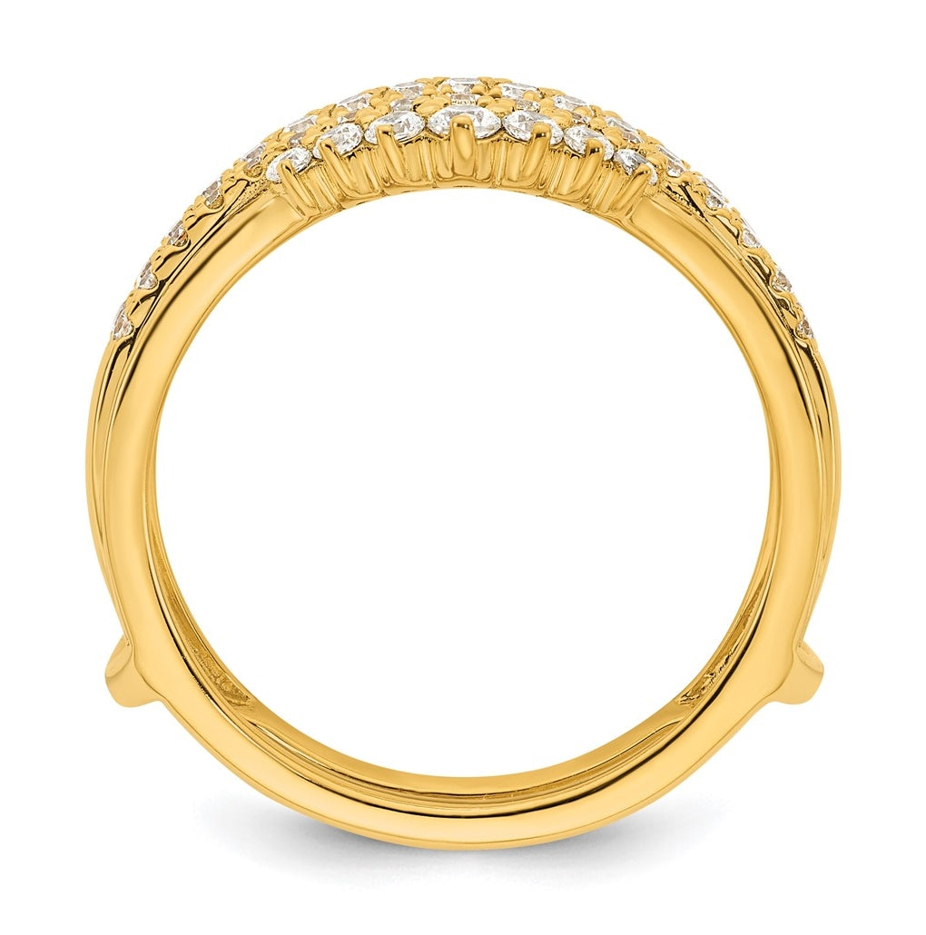 14K Yellow Or White Gold Complete Diamond Ring Guard