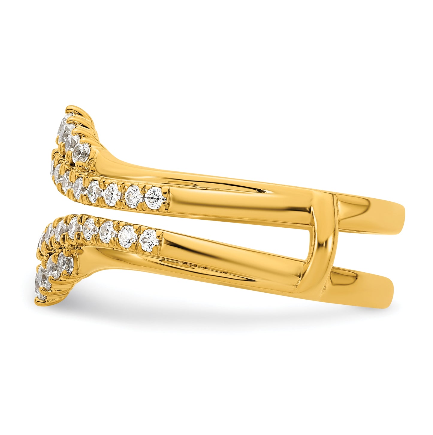 14K Yellow Or White Gold Complete Diamond Ring Guard