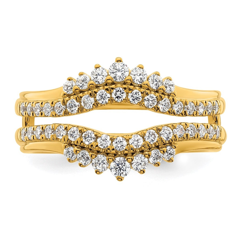 14K Yellow Or White Gold Complete Diamond Ring Guard