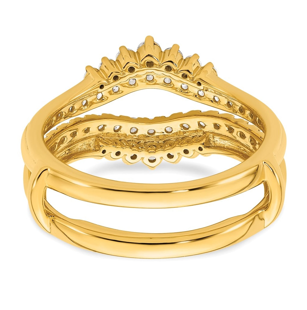 14K Yellow Or White Gold Complete Diamond Ring Guard