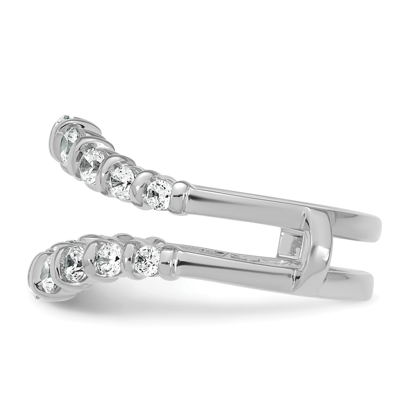 14K Yellow Or White Gold Complete Diamond Ring Guard
