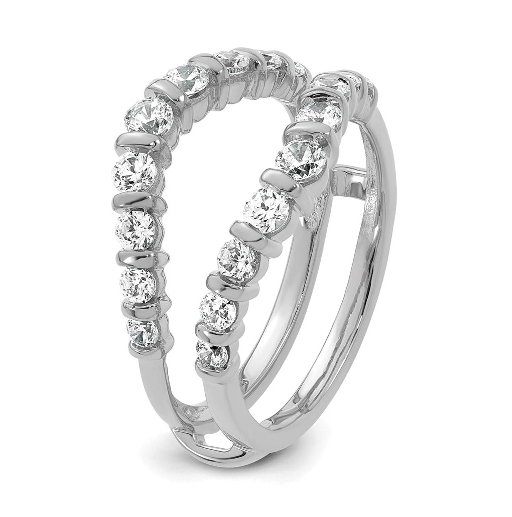 14K Yellow Or White Gold Complete Diamond Ring Guard