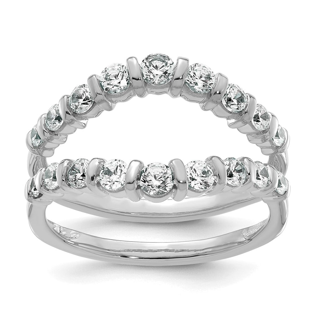 14K Yellow Or White Gold Complete Diamond Ring Guard