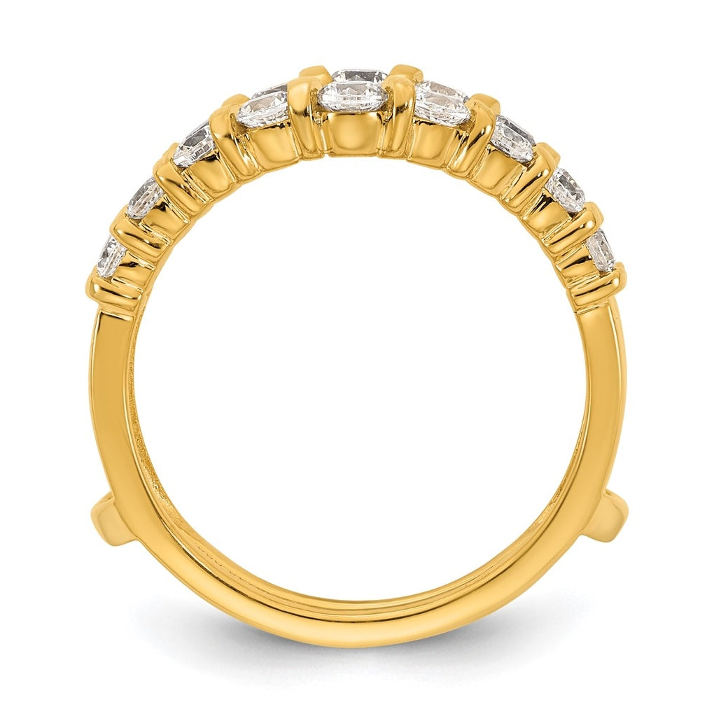 14K Yellow Or White Gold Complete Diamond Ring Guard