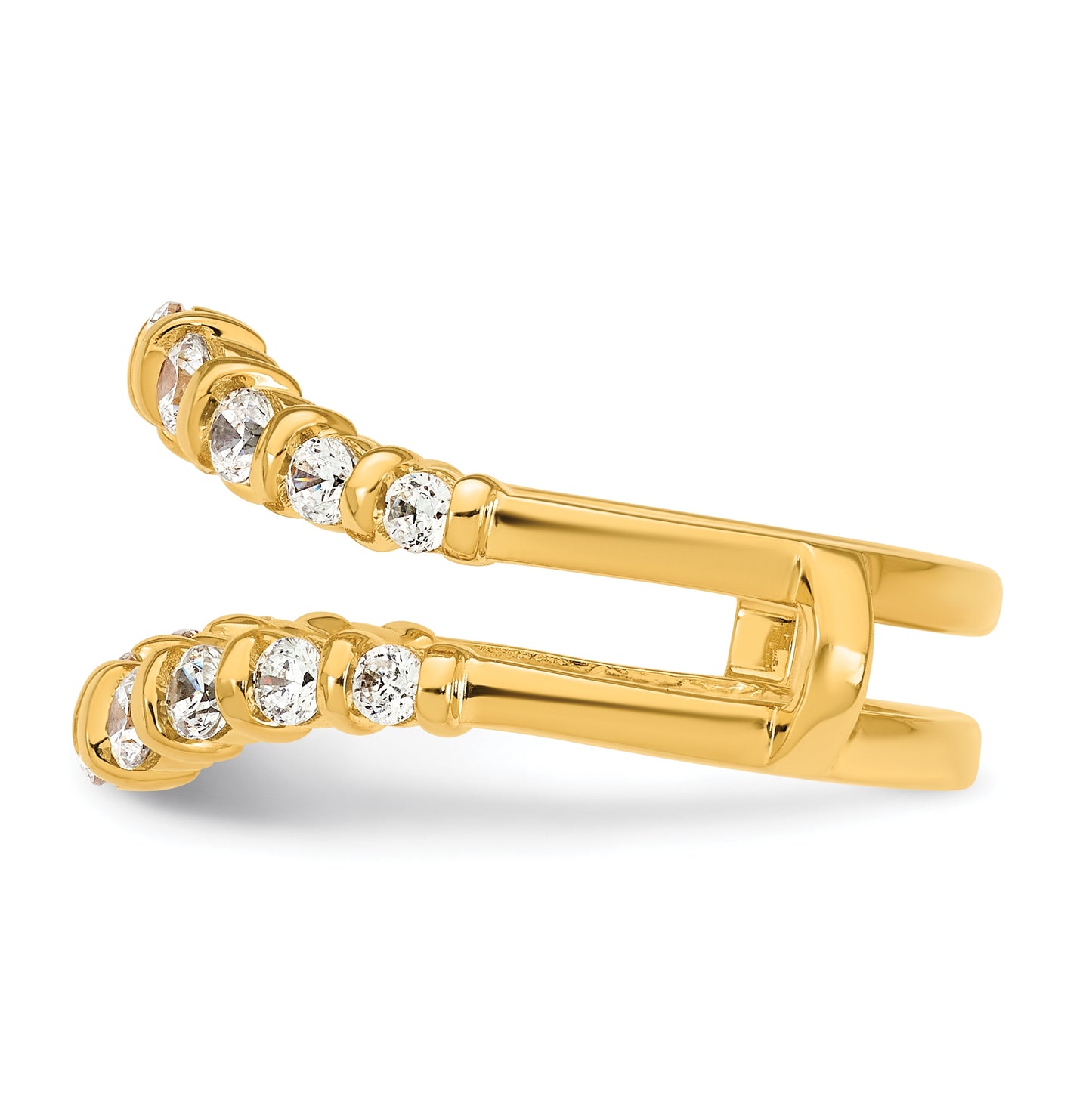 14K Yellow Or White Gold Complete Diamond Ring Guard
