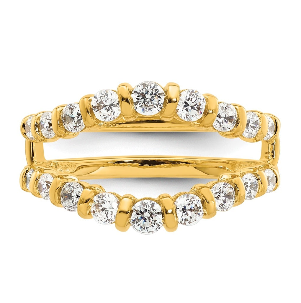 14K Yellow Or White Gold Complete Diamond Ring Guard