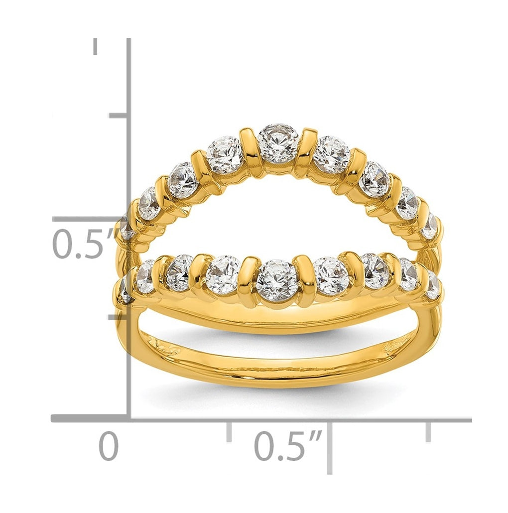 14K Yellow Or White Gold Complete Diamond Ring Guard