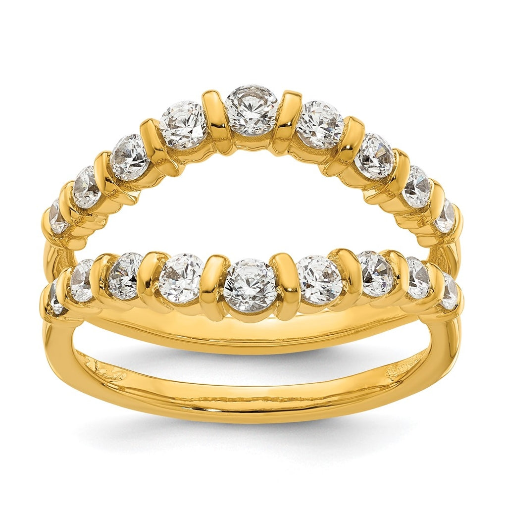14K Yellow Or White Gold Complete Diamond Ring Guard