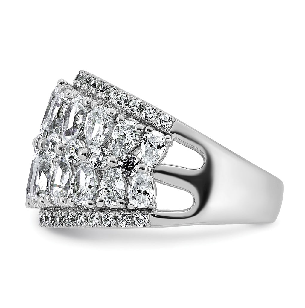 14k 3 3/4 carat Lab Grown Diamond VS+ F+ Complete Fashing Ring