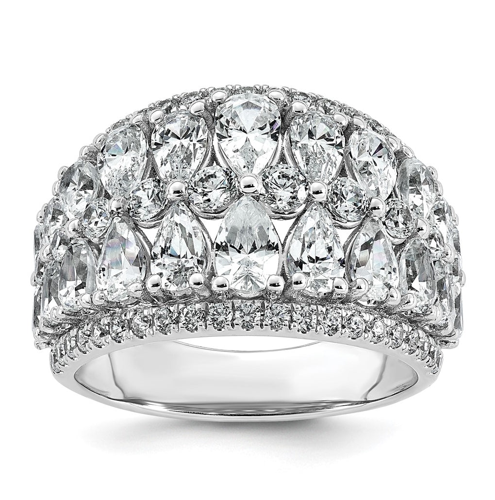 14k 3 3/4 carat Lab Grown Diamond VS+ F+ Complete Fashing Ring