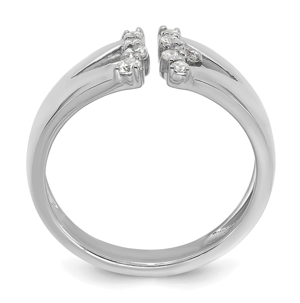 14k White Gold 1/5 carat Lab Grown Diamond VS+ F+ Complete Fashion Ring
