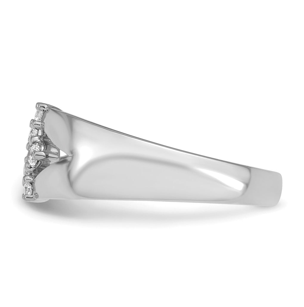 14k White Gold 1/5 carat Lab Grown Diamond VS+ F+ Complete Fashion Ring