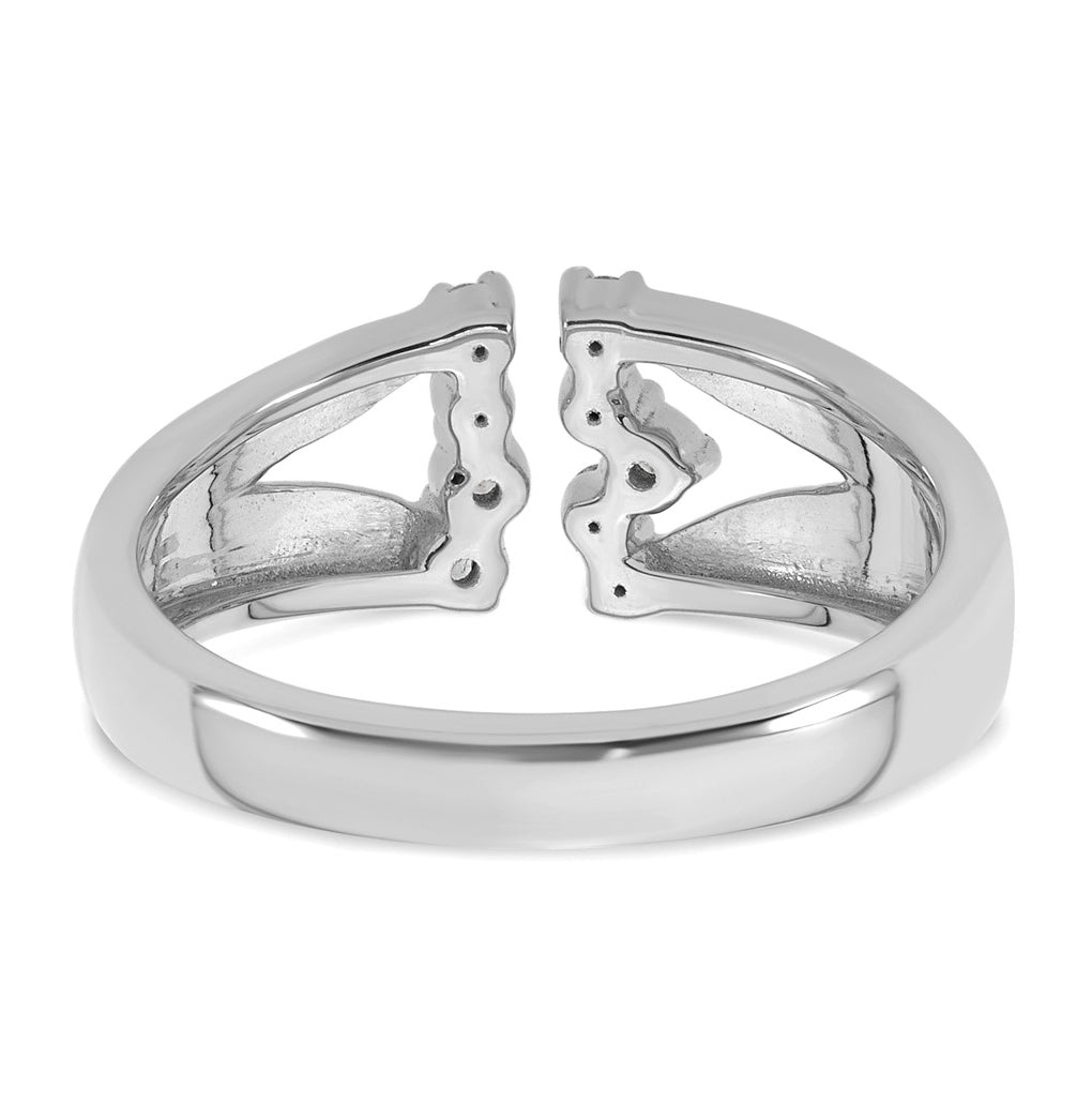 14k White Gold 1/5 carat Lab Grown Diamond VS+ F+ Complete Fashion Ring