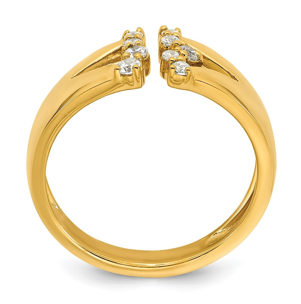 14k Yellow Gold 1/5 carat Lab Grown Diamond VS+ F+ Complete Fashion Ring
