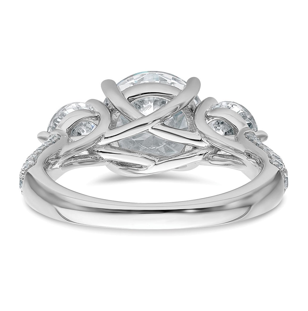14K Yellow Or White Gold 1 3/8ct Lab Grown Diamond VS+ F+ Comp Round 3 Stone Engagement Ring – Elegant Jewelry Gift for Birthday, Anniversary, Engagement, Wedding