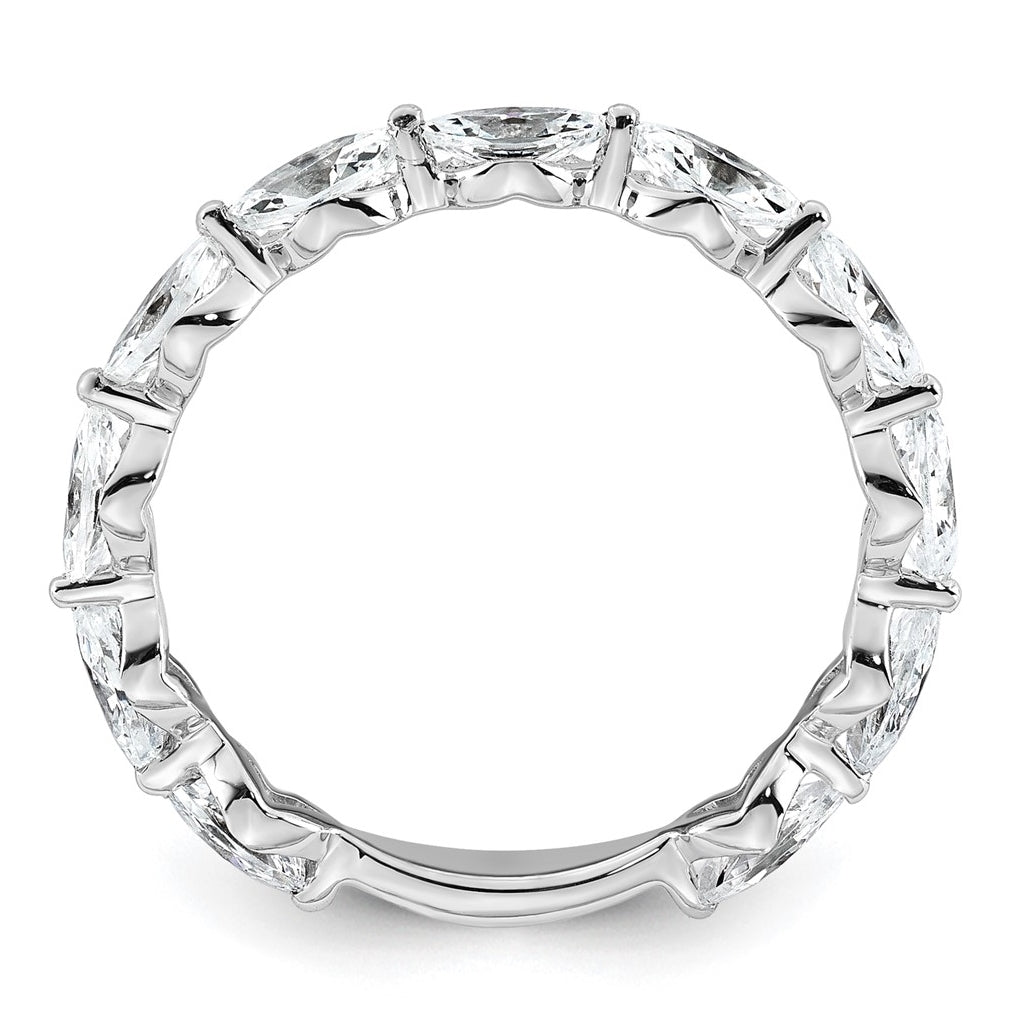 14k White Gold 1 1/5 carat Lab Grown Diamond VS+ F+ Complete Wedding Band