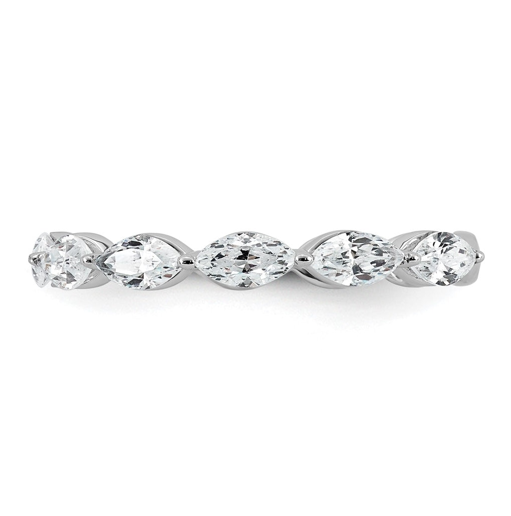 14k White Gold 1 1/5 carat Lab Grown Diamond VS+ F+ Complete Wedding Band