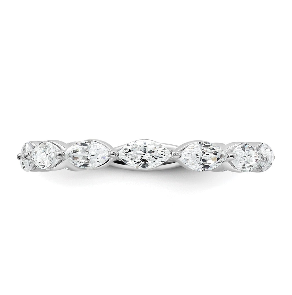 14k White Gold 1 1/5 carat Lab Grown Diamond VS+ F+ Complete Wedding Band