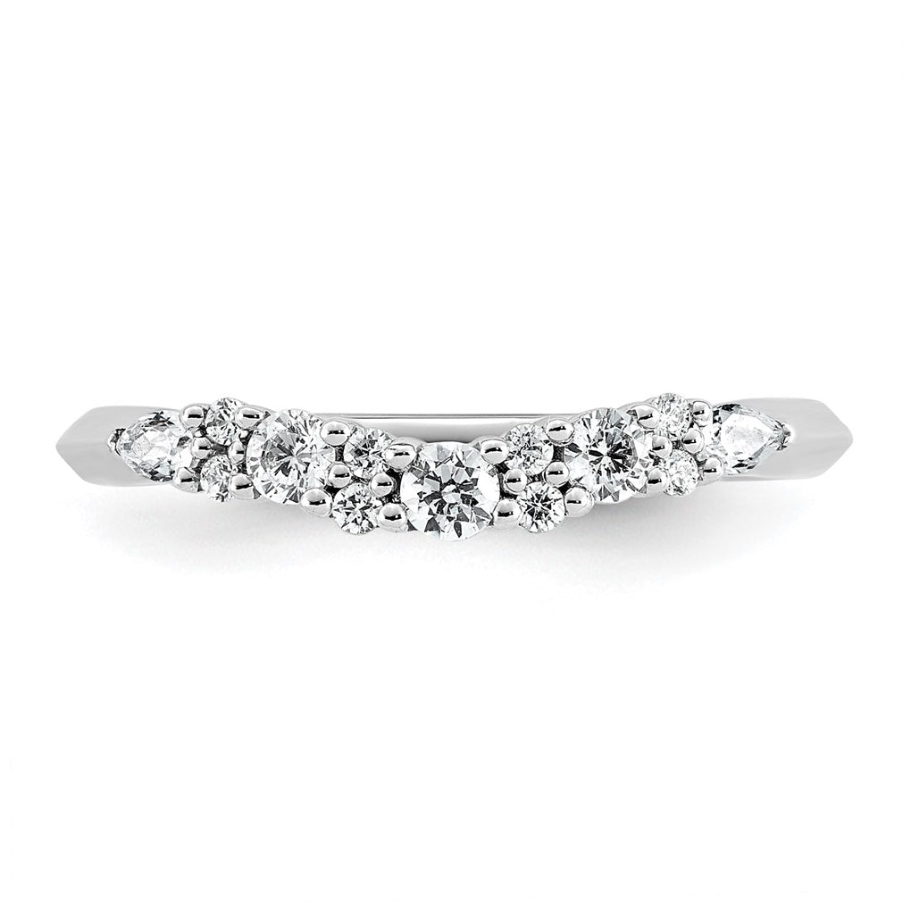 14k White Gold 1/3 carat Lab Grown Diamond VS+ F+ Complete Wedding Band