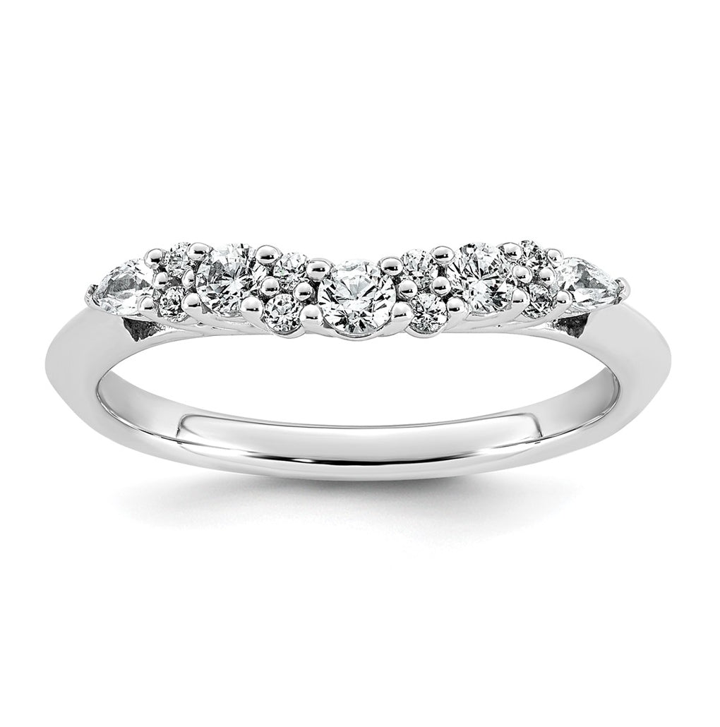 14k White Gold 1/3 carat Lab Grown Diamond VS+ F+ Complete Wedding Band