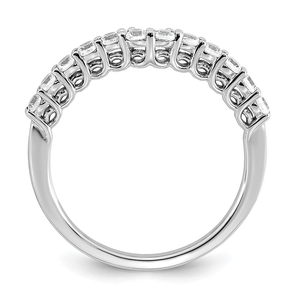 14k White Gold 3/8 carat Lab Grown Diamond VS+ F+ Complete Wedding Band