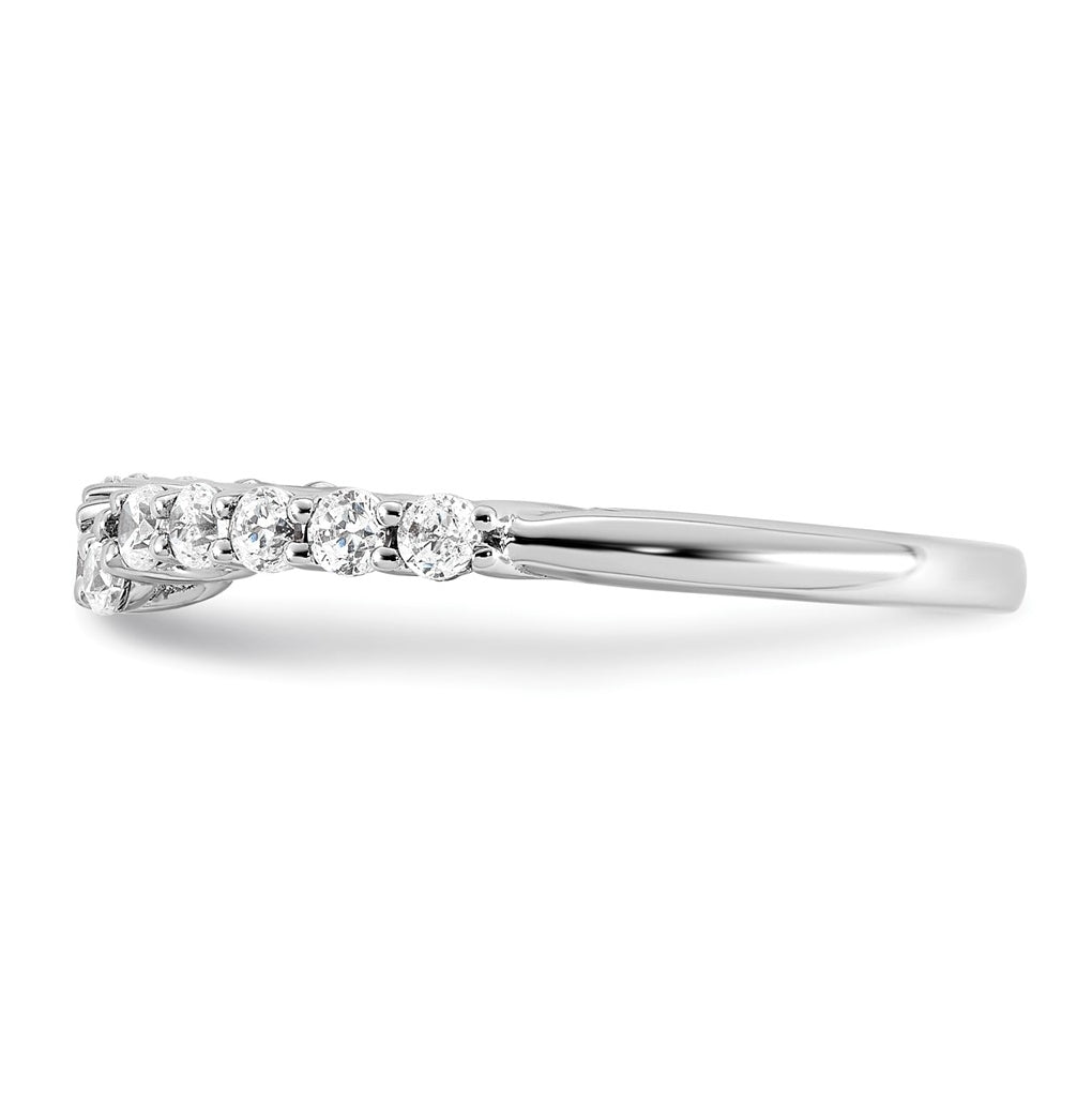 14k White Gold 3/8 carat Lab Grown Diamond VS+ F+ Complete Wedding Band