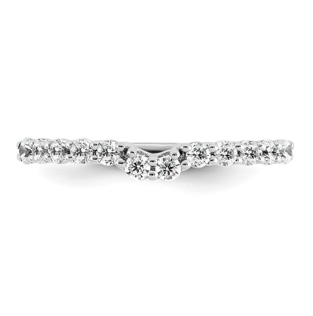 14k White Gold 3/8 carat Lab Grown Diamond VS+ F+ Complete Wedding Band