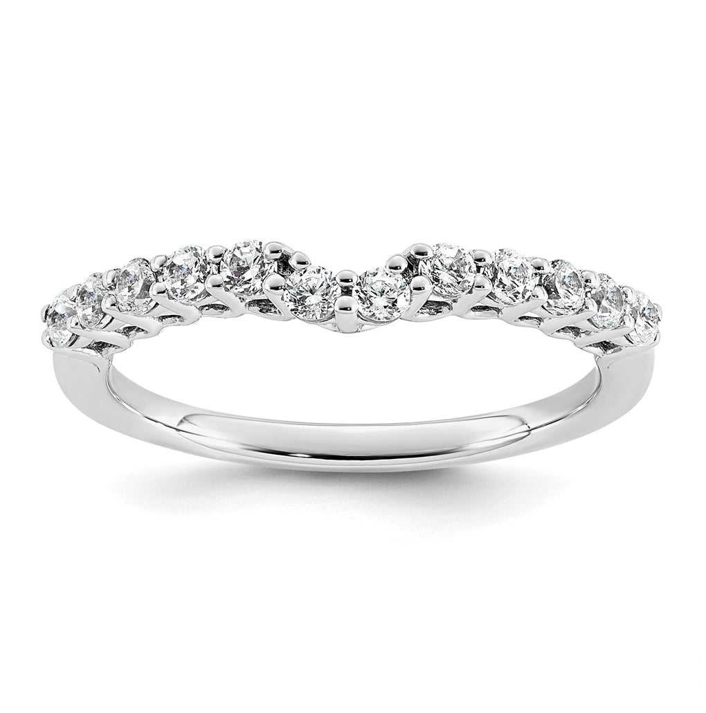 14k White Gold 3/8 carat Lab Grown Diamond VS+ F+ Complete Wedding Band