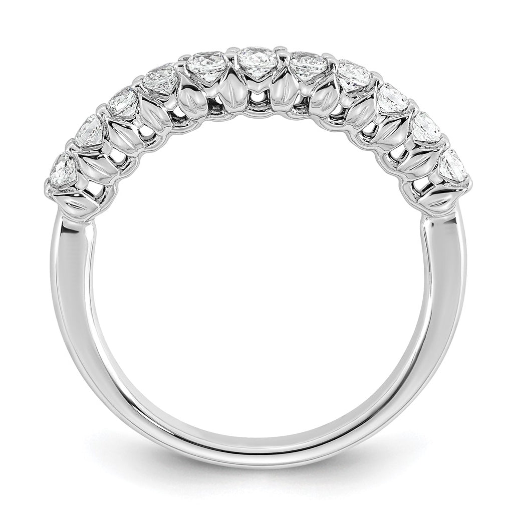 14k White Gold 1/2 carat Lab Grown Diamond VS+ F+ Complete Wedding Band