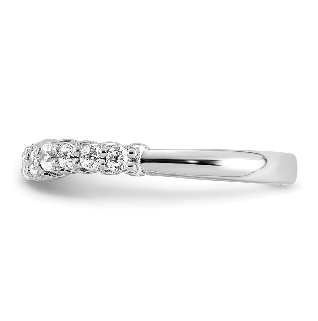 14k White Gold 1/2 carat Lab Grown Diamond VS+ F+ Complete Wedding Band