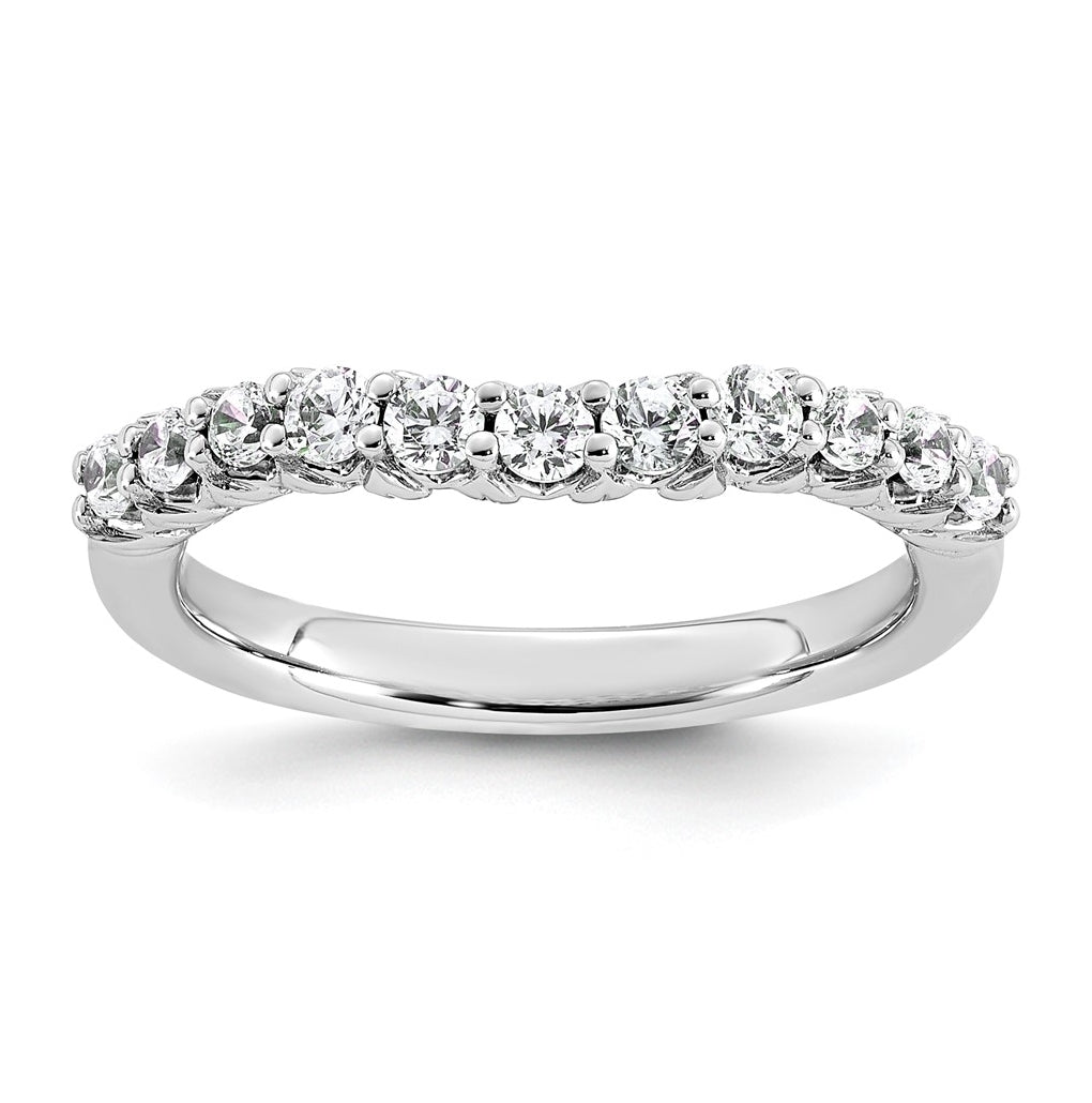 14k White Gold 1/2 carat Lab Grown Diamond VS+ F+ Complete Wedding Band