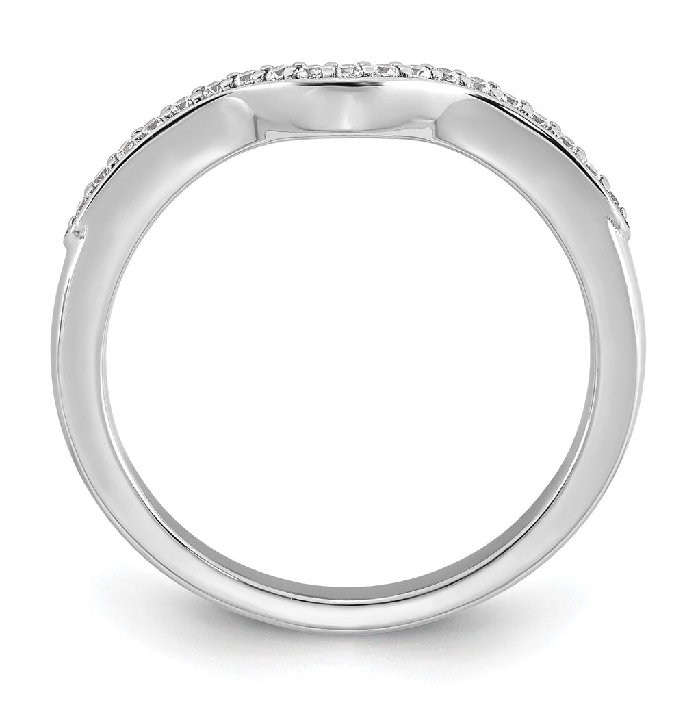 14k White Gold 1/10 carat Lab Grown Diamond VS+ F+ Complete Wedding Band