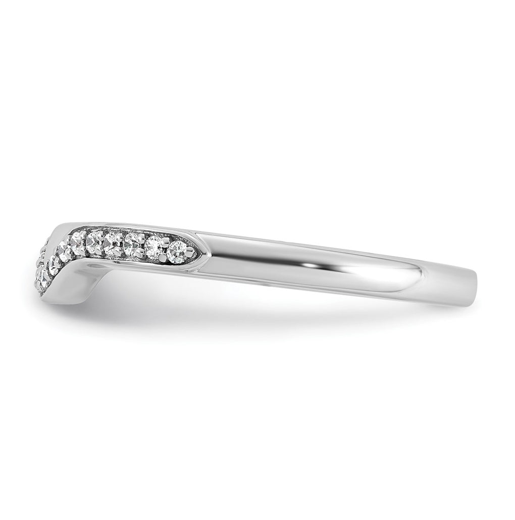 14k White Gold 1/10 carat Lab Grown Diamond VS+ F+ Complete Wedding Band