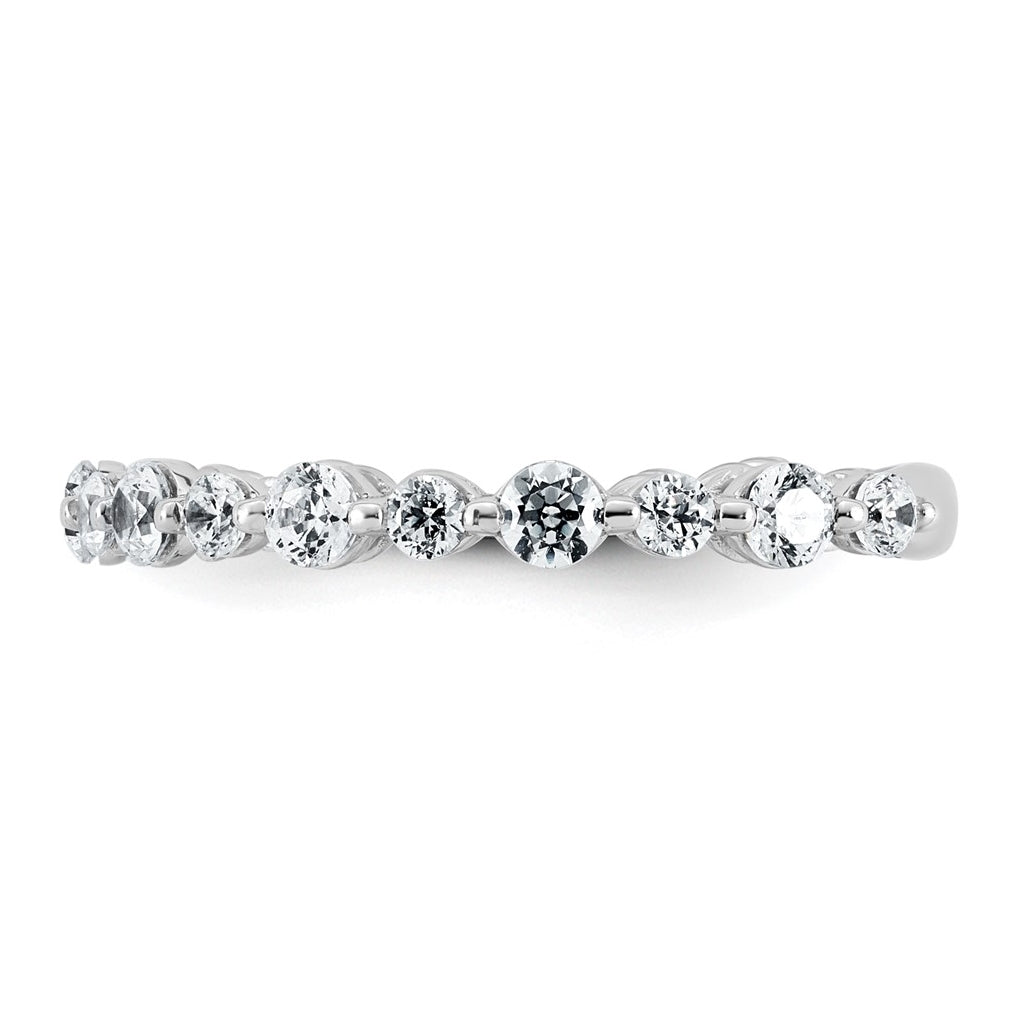 14k White Gold 7/8 carat Lab Grown Diamond VS+ F+ Complete Wedding Band