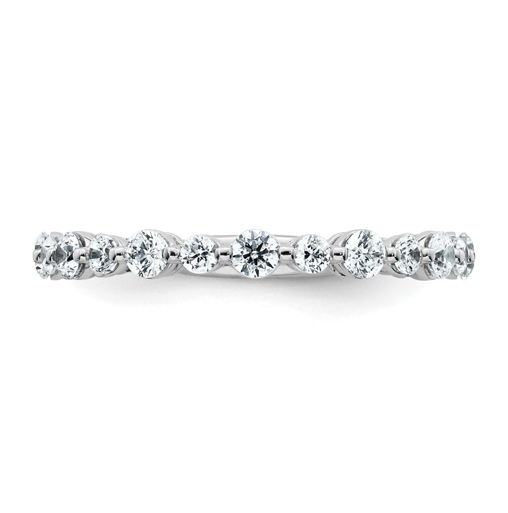 14k White Gold 7/8 carat Lab Grown Diamond VS+ F+ Complete Wedding Band