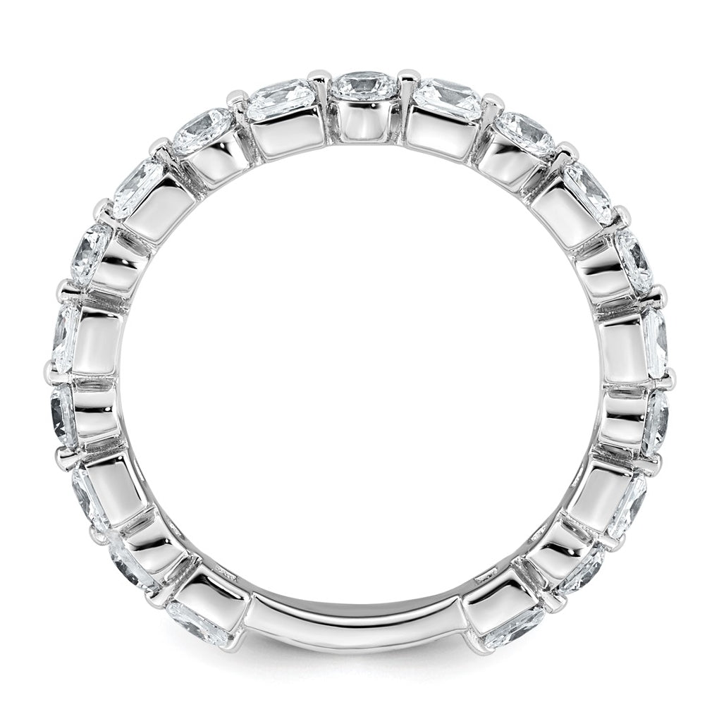 14k White Gold 1 5/8 carat Lab Grown Diamond VS+ F+ Complete Wedding Band