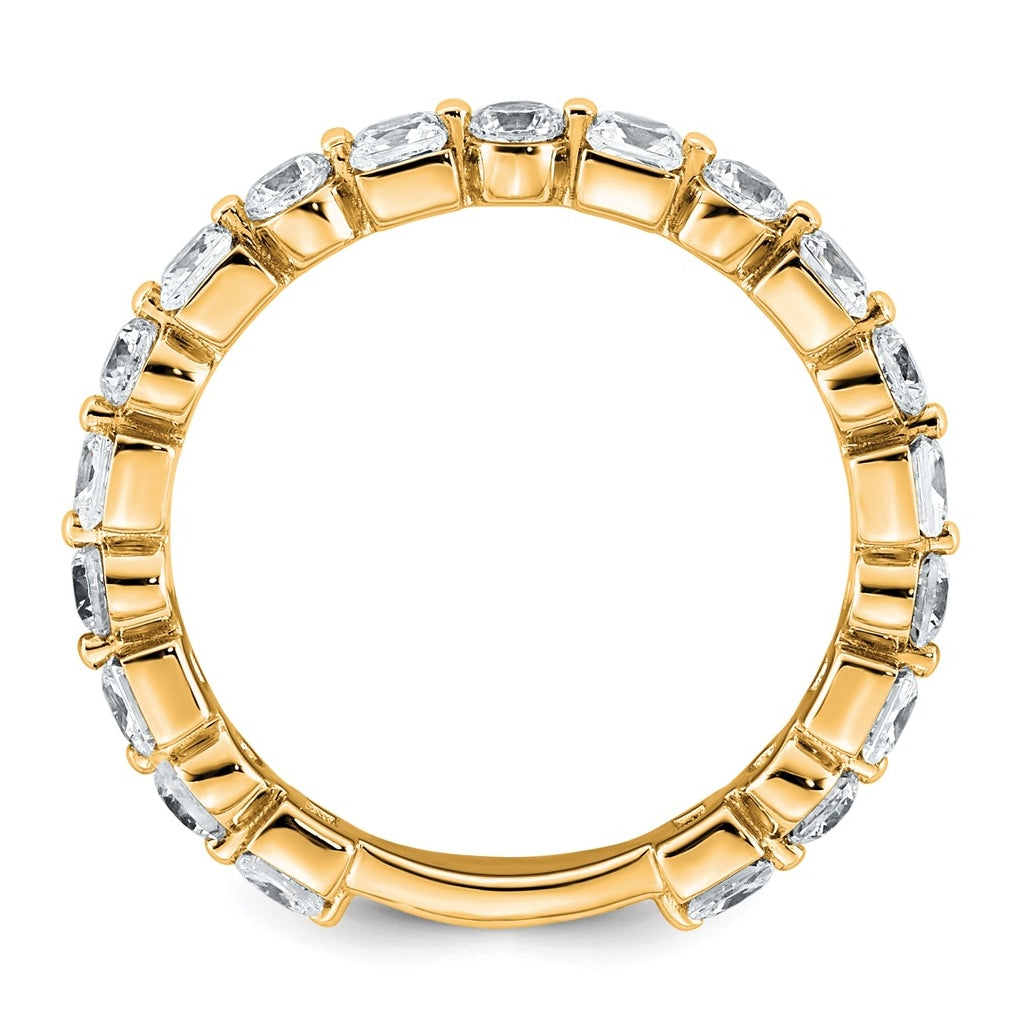 14k Yellow Gold 1 5/8 carat Lab Grown Diamond VS+ F+ Complete Wedding Band