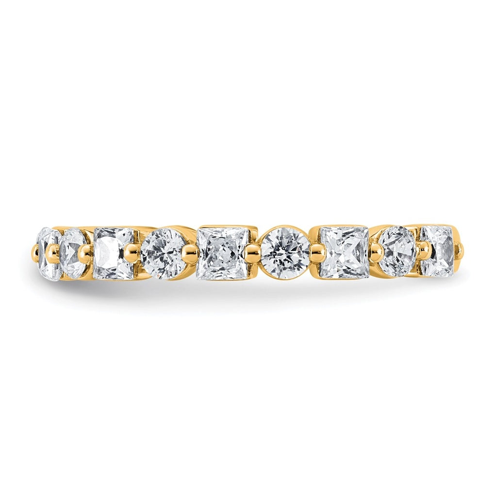 14k Yellow Gold 1 5/8 carat Lab Grown Diamond VS+ F+ Complete Wedding Band