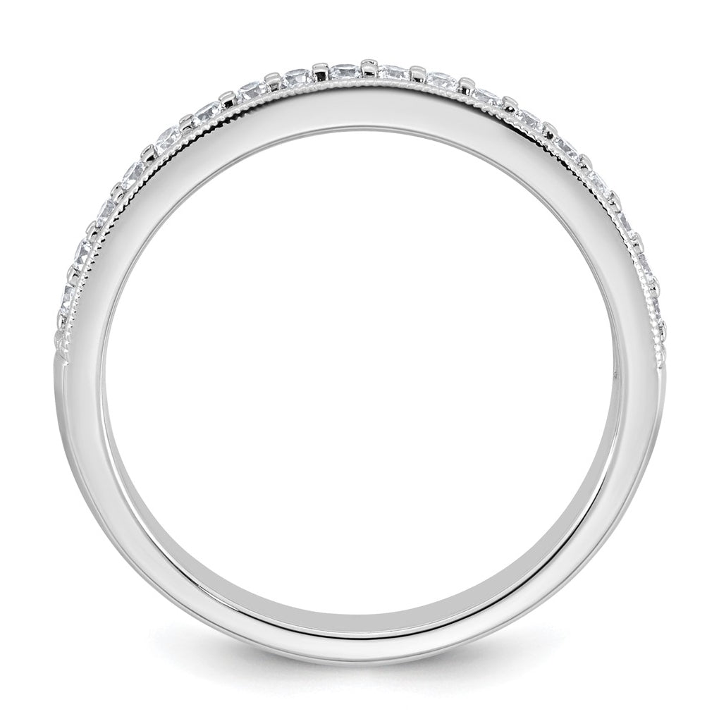14k White Gold 1/5 carat Lab Grown Diamond VS+ F+ Complete Wedding Band