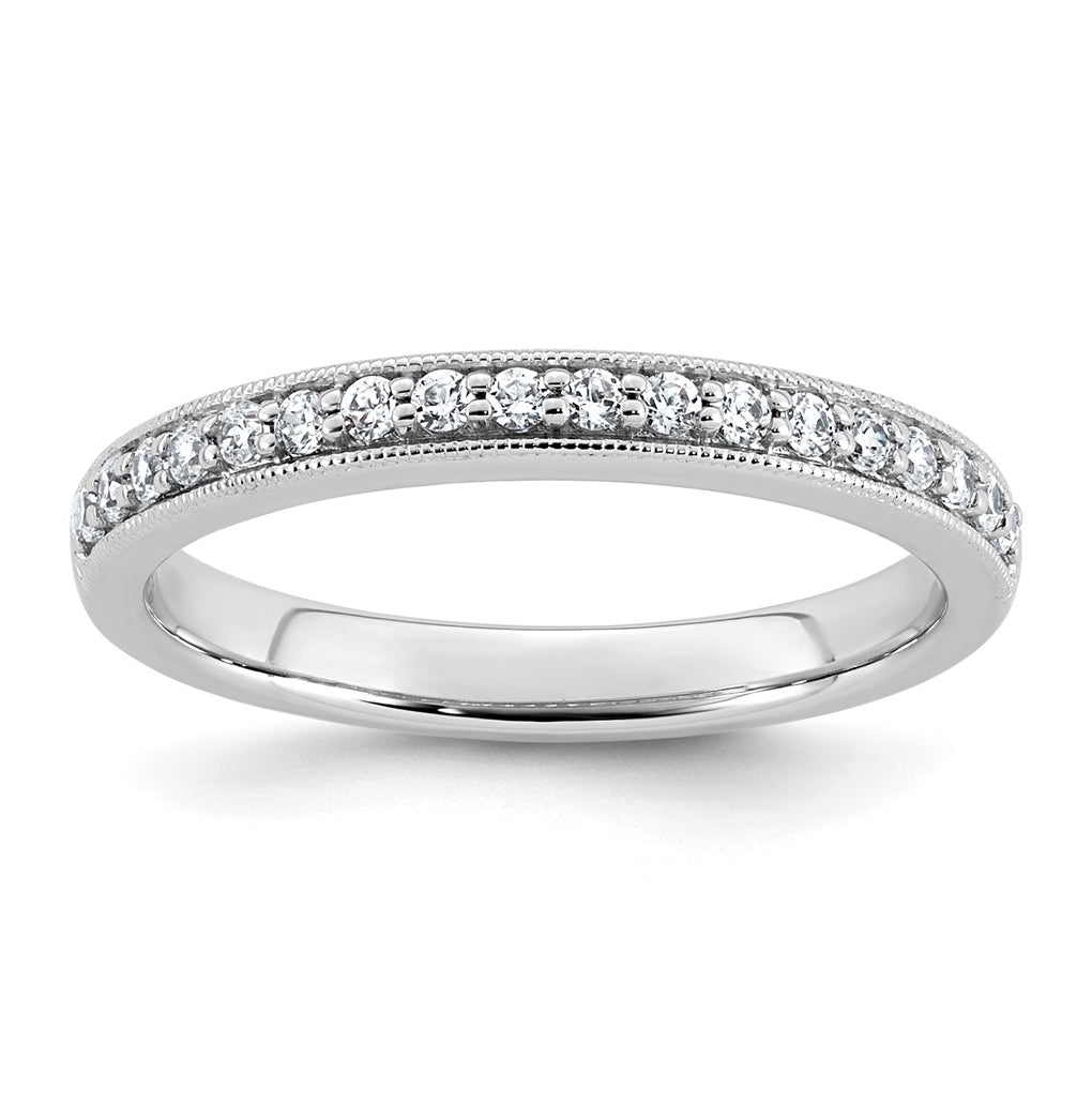 14k White Gold 1/5 carat Lab Grown Diamond VS+ F+ Complete Wedding Band