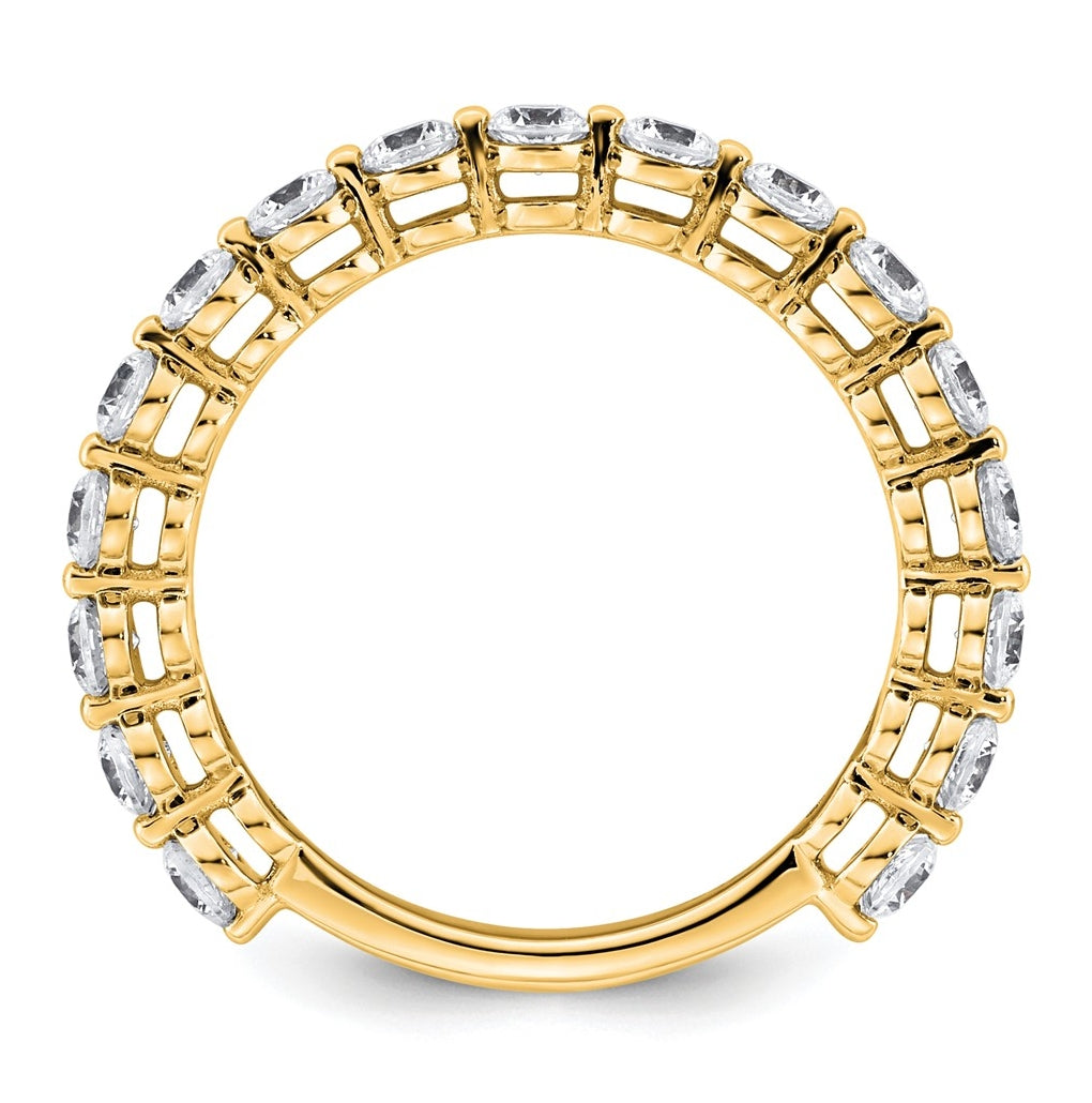 14k Yellow Gold 1 carat Lab Grown Diamond VS+ F+ Complete Wedding Band