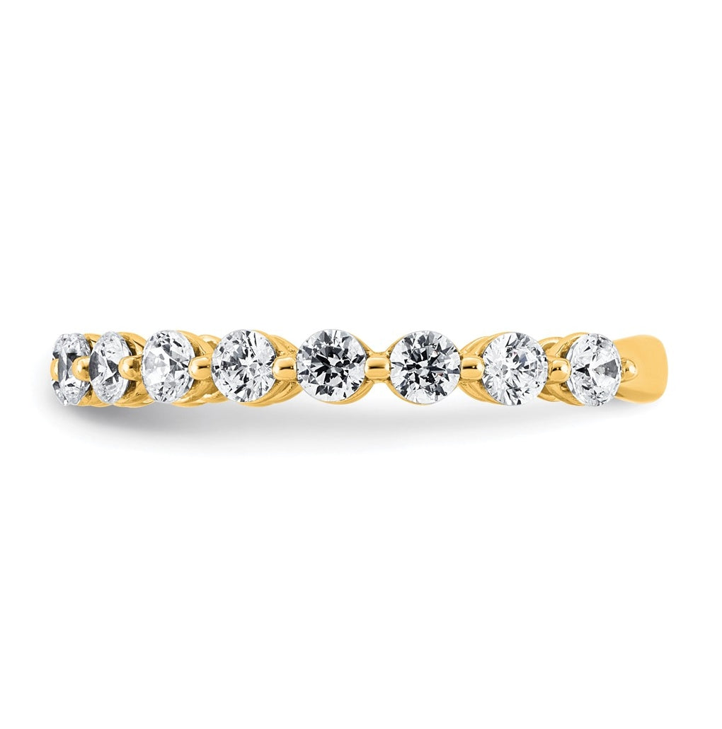 14k Yellow Gold 1 carat Lab Grown Diamond VS+ F+ Complete Wedding Band