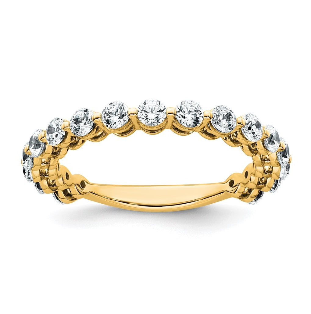 14k Yellow Gold 1 carat Lab Grown Diamond VS+ F+ Complete Wedding Band