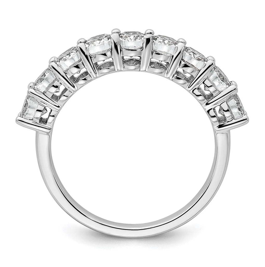 14k White Gold 1 3/4 carat Lab Grown Diamond VS+ F+ Complete Five Stone Band