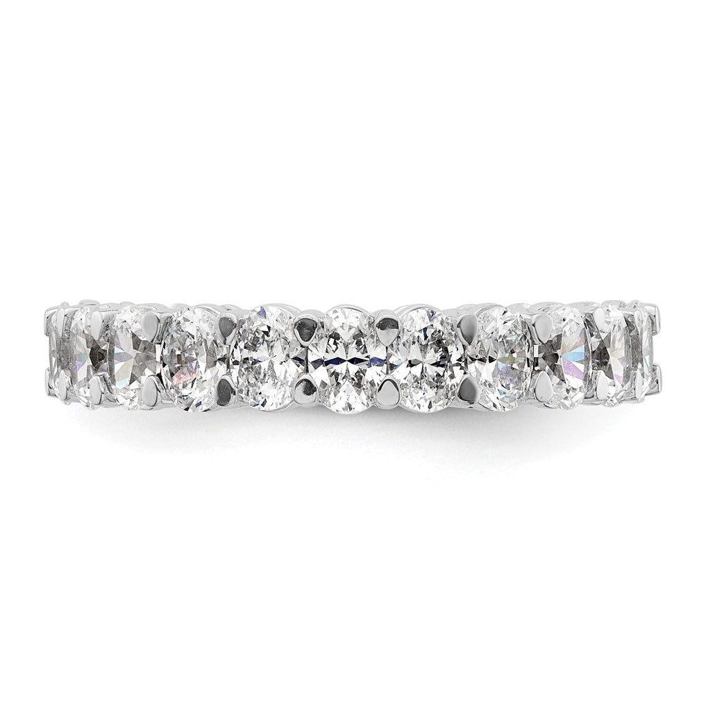 14k White Gold 1 1/2 carat Lab Grown Diamond VS+ F+ Complete Five Stone Band